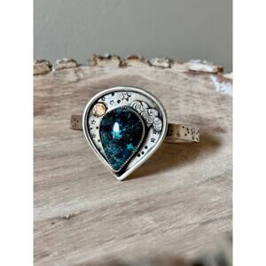 Shattuckite stone bracelet, blue stone bracelet